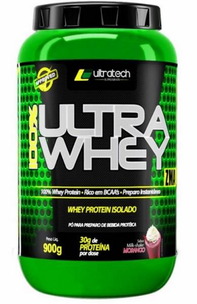 Ultra Whey 100% sabor Morango